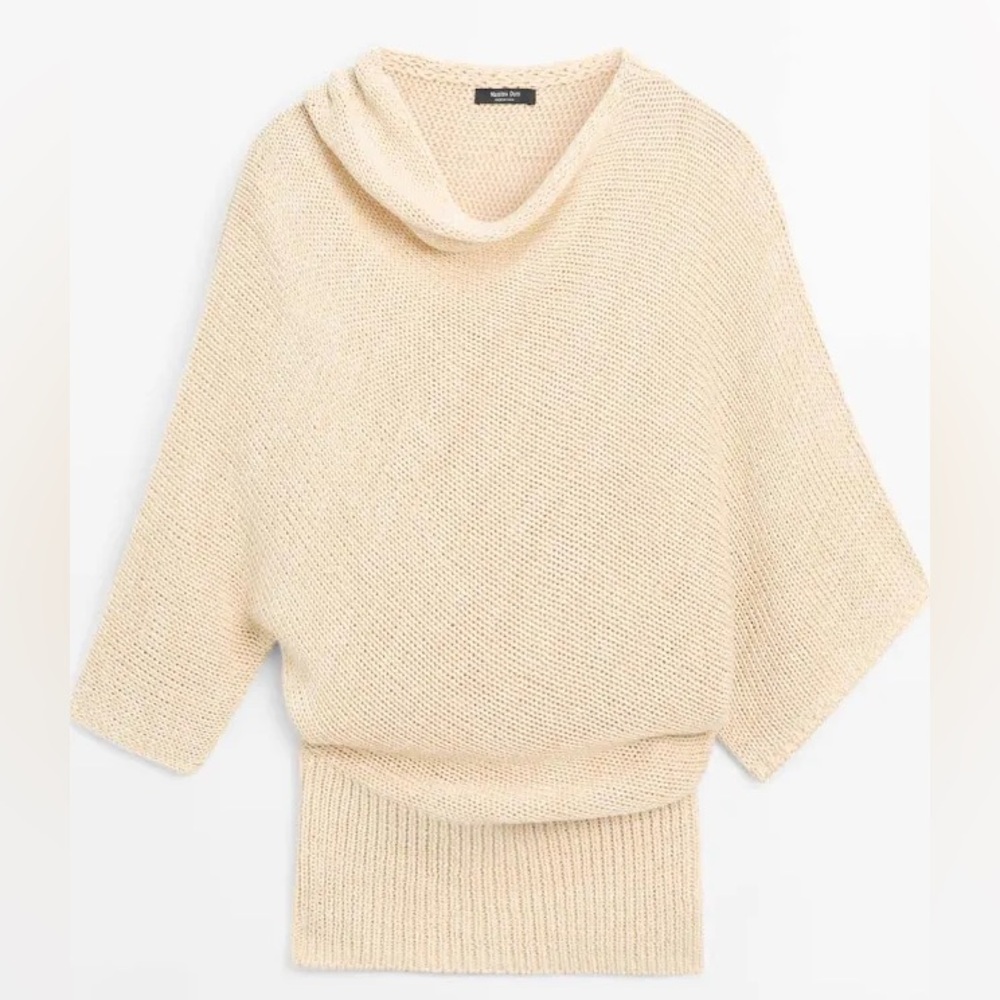 NWOT Asymmetrical pale yellow sweater